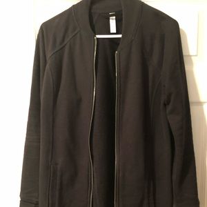 Long Black Sweatshirt jacket